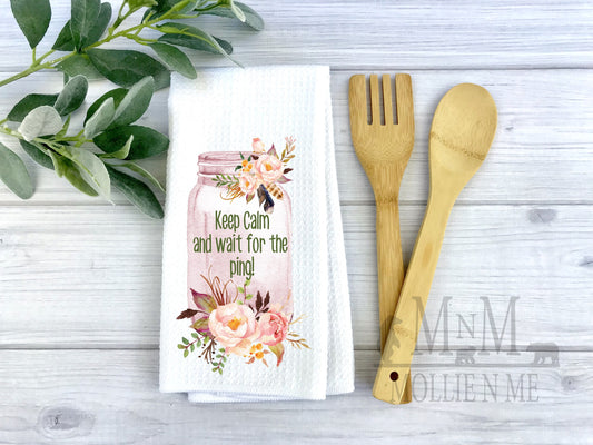 Wait For The Ping Decorative Waffle Towel