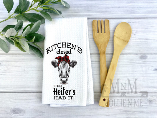 Kitchen Closed Decorative Waffle Towel