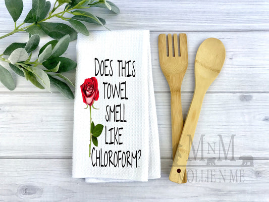 Does This Towel Smell Like Chloroform? Decorative Waffle Towel