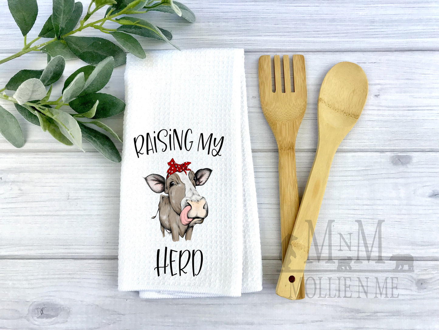 Raising My Herd Decorative Waffle Towel