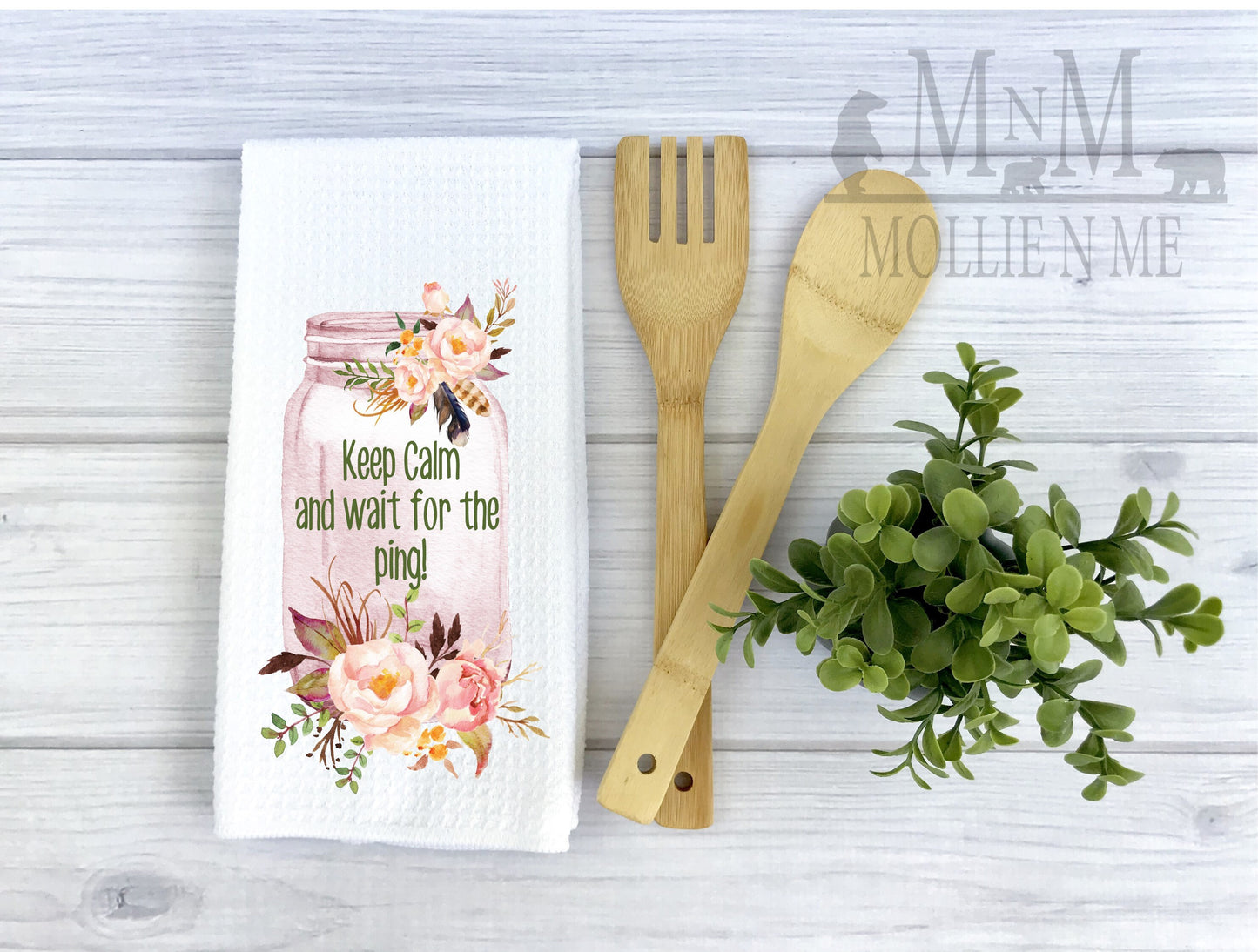 Wait For The Ping Decorative Waffle Towel