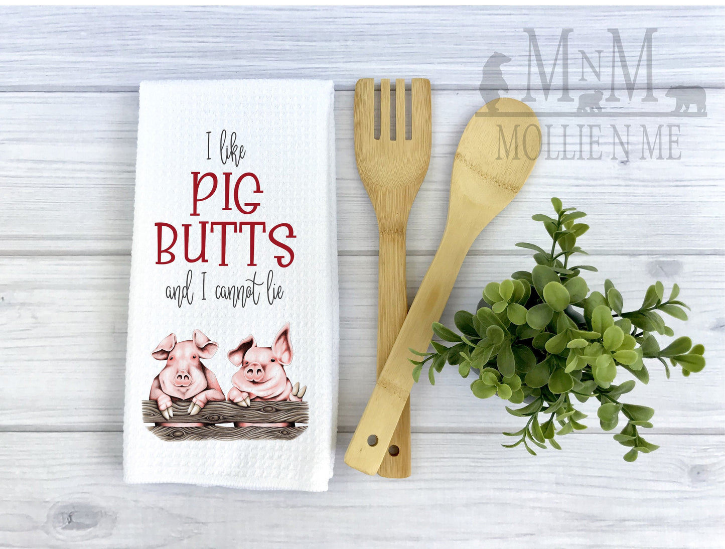 I Like Pig Butts And I Cannot Lie Decorative Waffle Towel