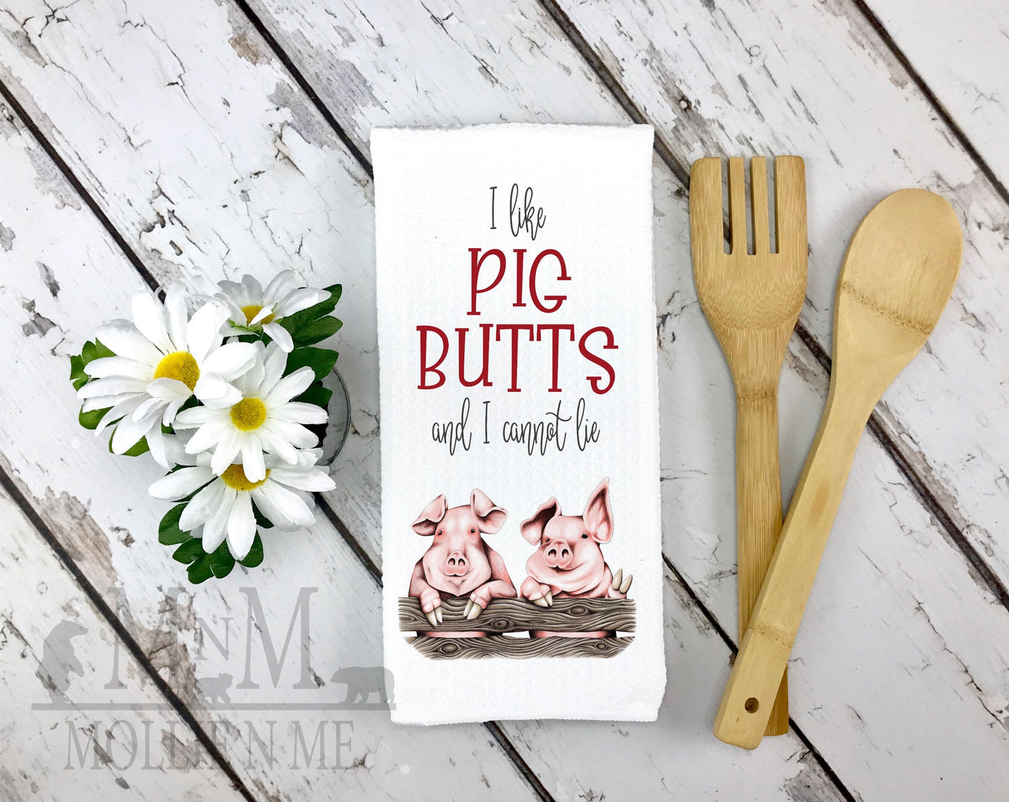 I Like Pig Butts And I Cannot Lie Decorative Waffle Towel