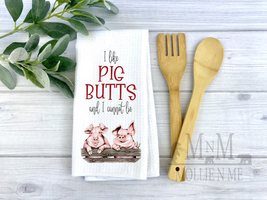 I Like Pig Butts And I Cannot Lie Decorative Waffle Towel