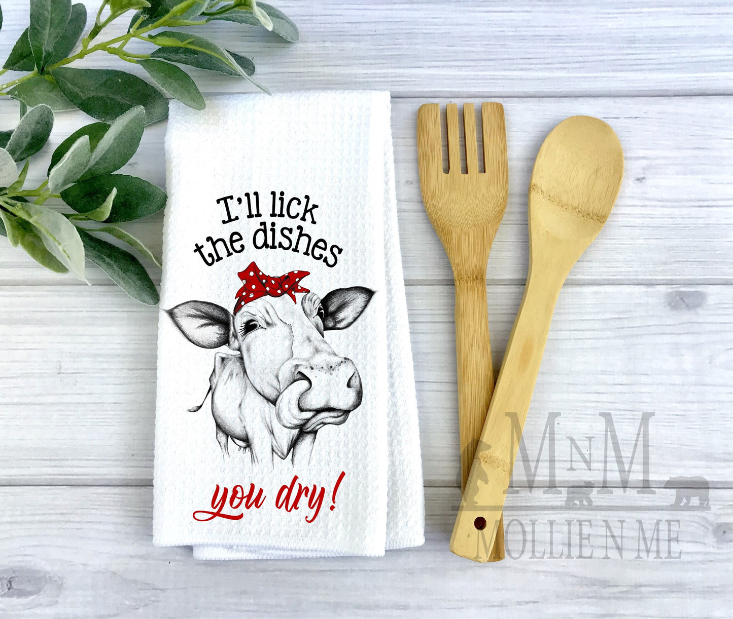 I'll Lick The Dishes You Dry Decorative Waffle Towels