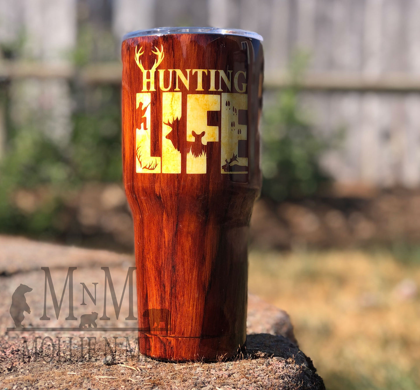 Hunting Life Wood Grain Custom Insulated Tumbler