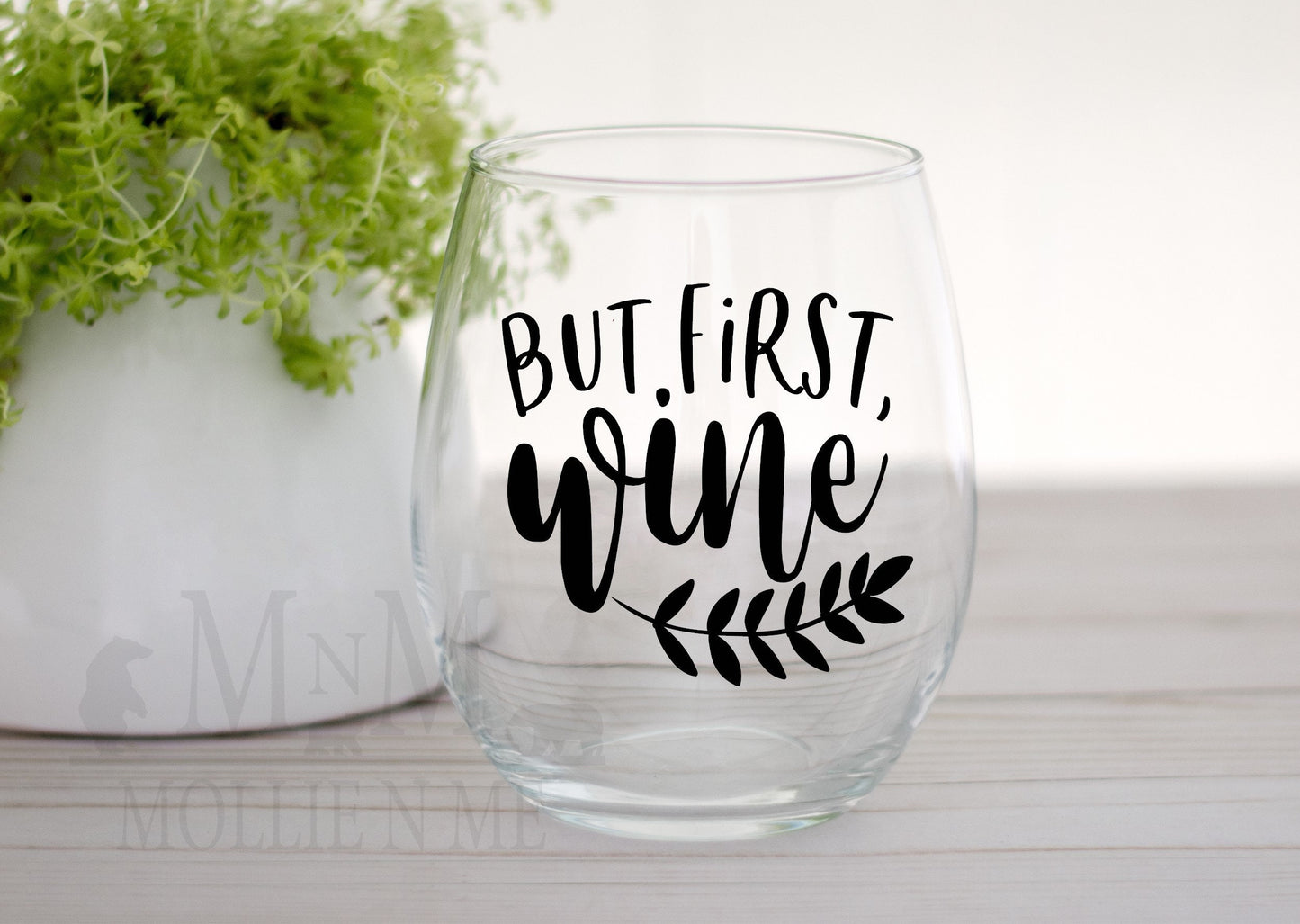 But First Wine Stemless Wine Glass