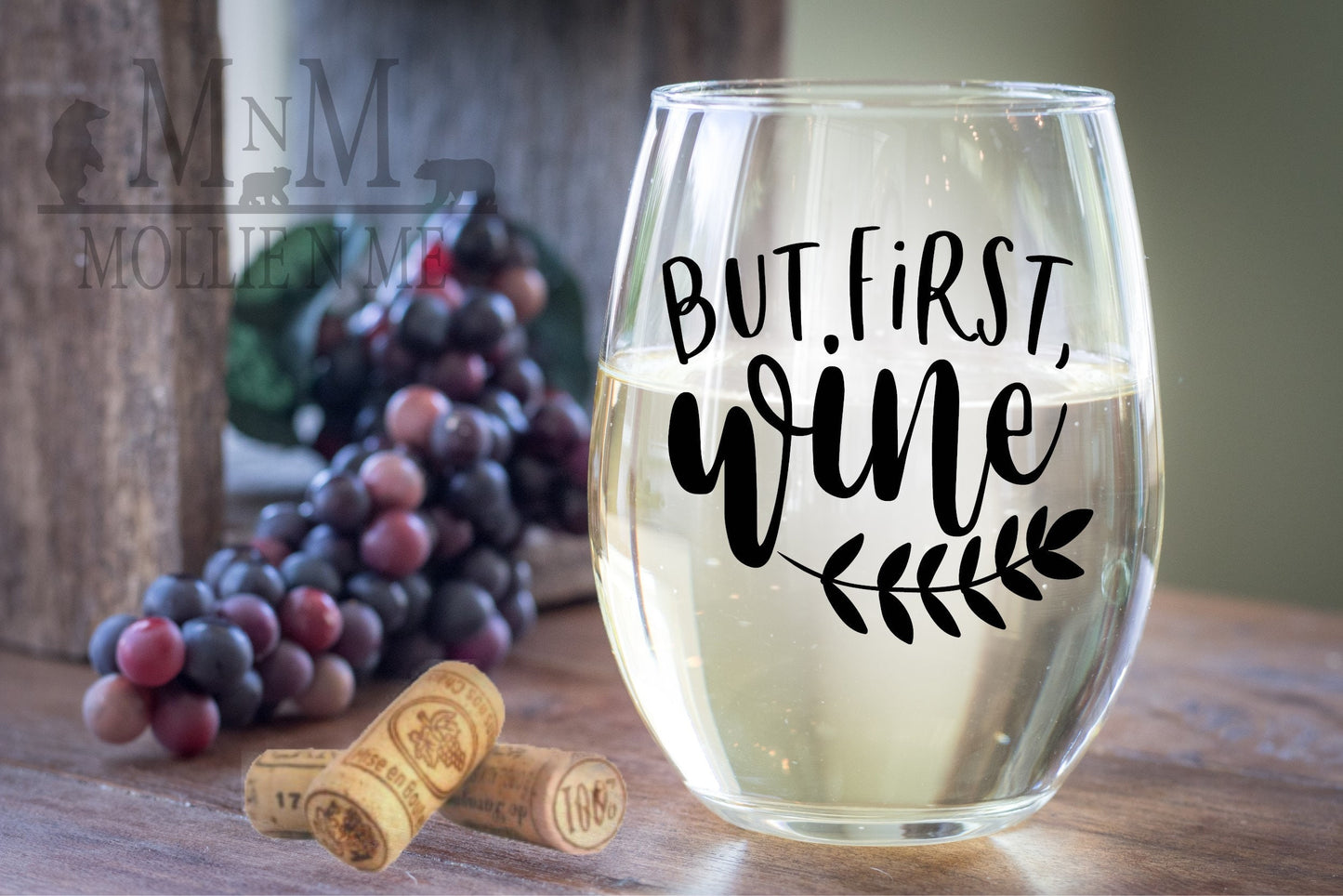 But First Wine Stemless Wine Glass