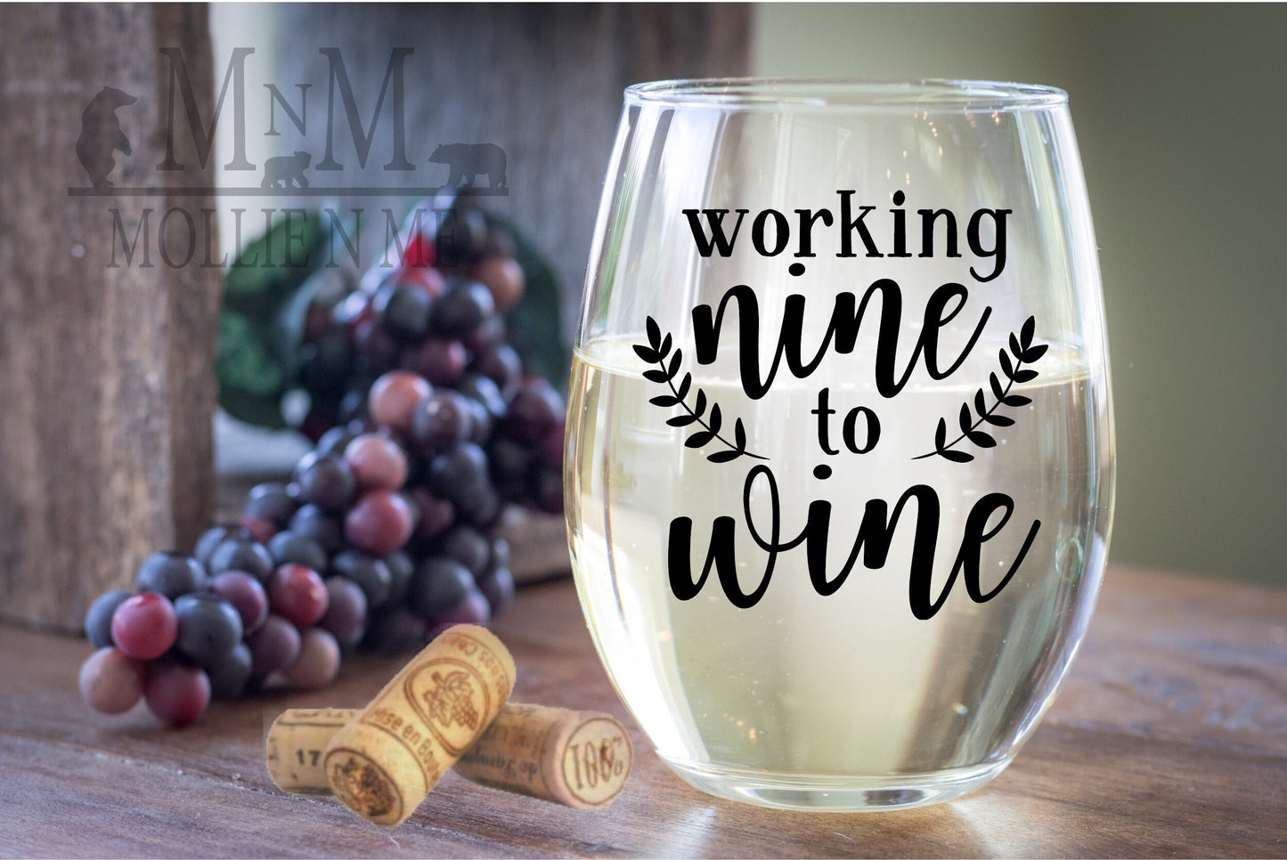Nine to Wine Stemless 20oz. Wine Glass