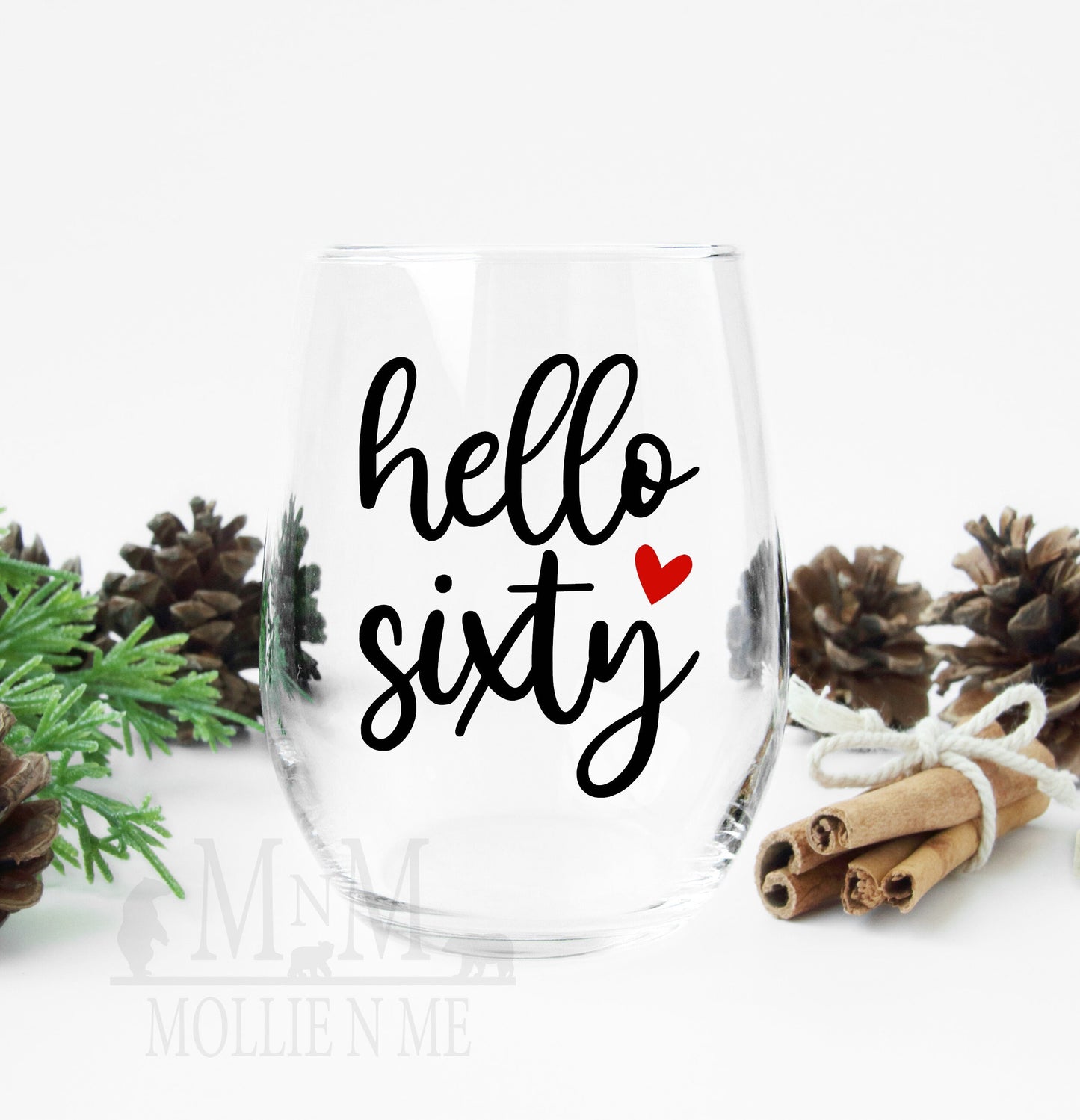 Hello Sixty Wine Glass