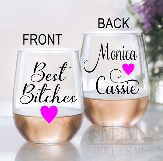Best Bitches 20oz. Wine Glass