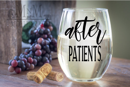 After Patients Stemless 20oz. Wine Glass