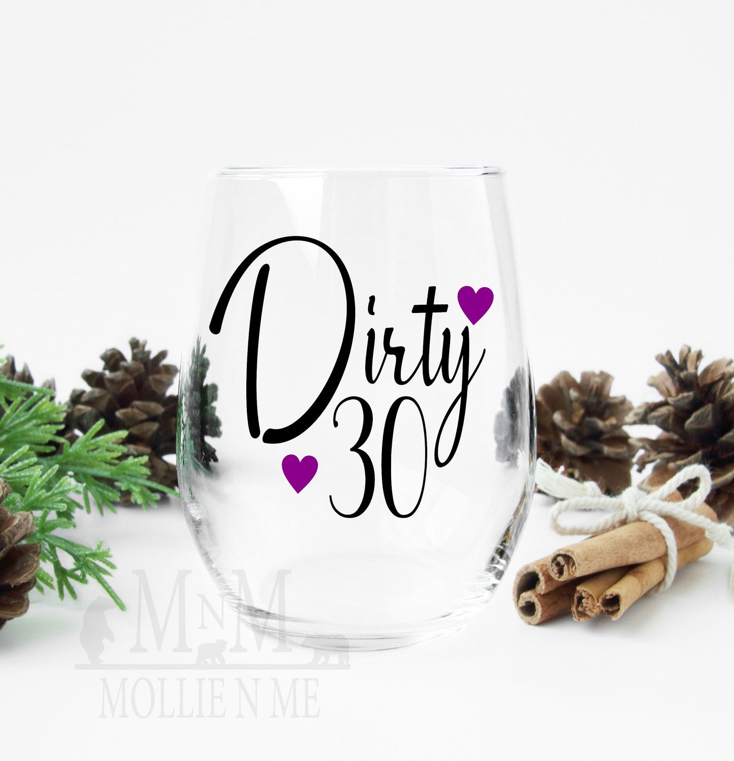 Dirty 30 Stemless Wine Glass