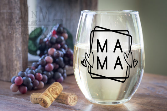 MAMA Stemless Wine Glass