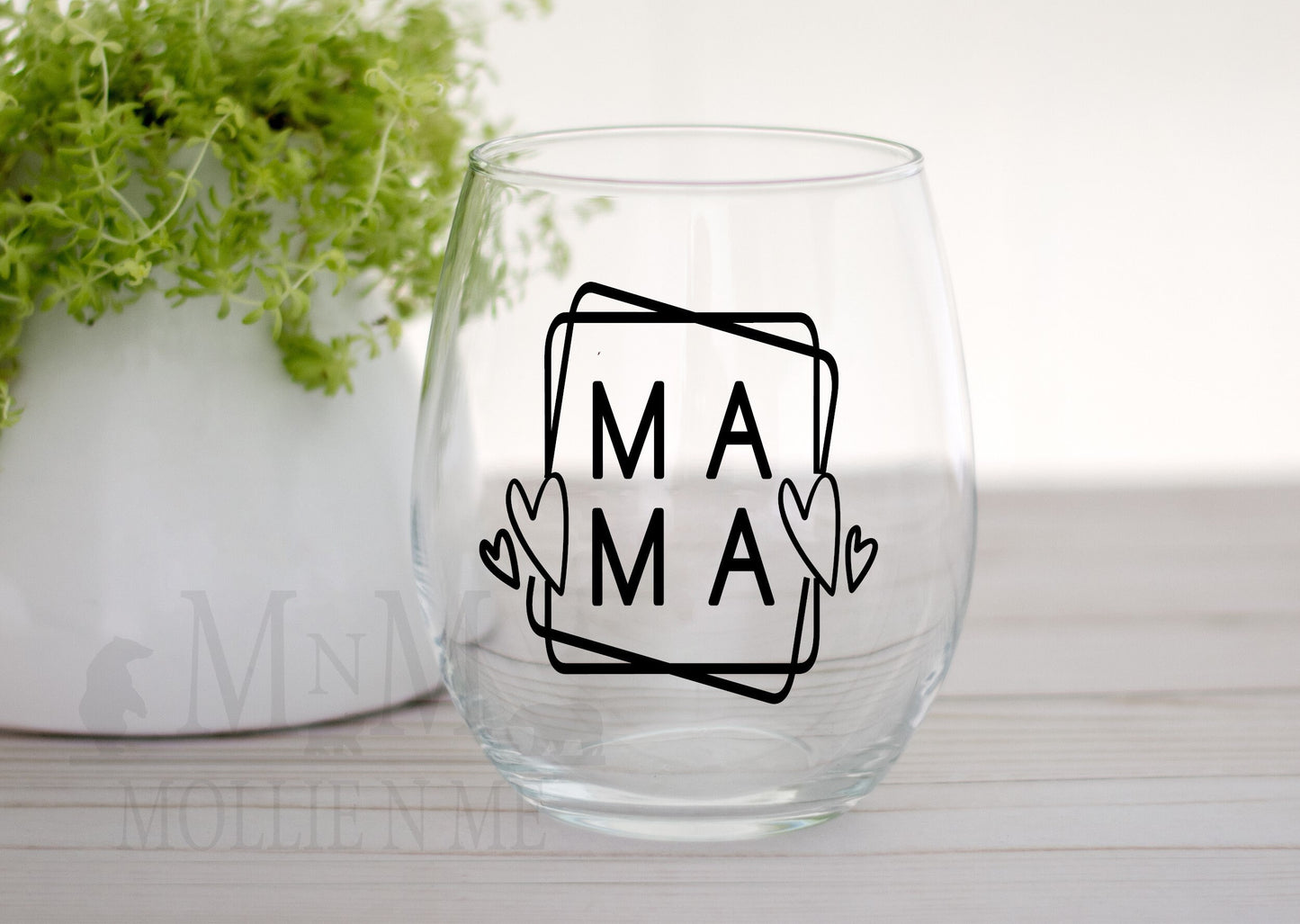 MAMA Stemless Wine Glass