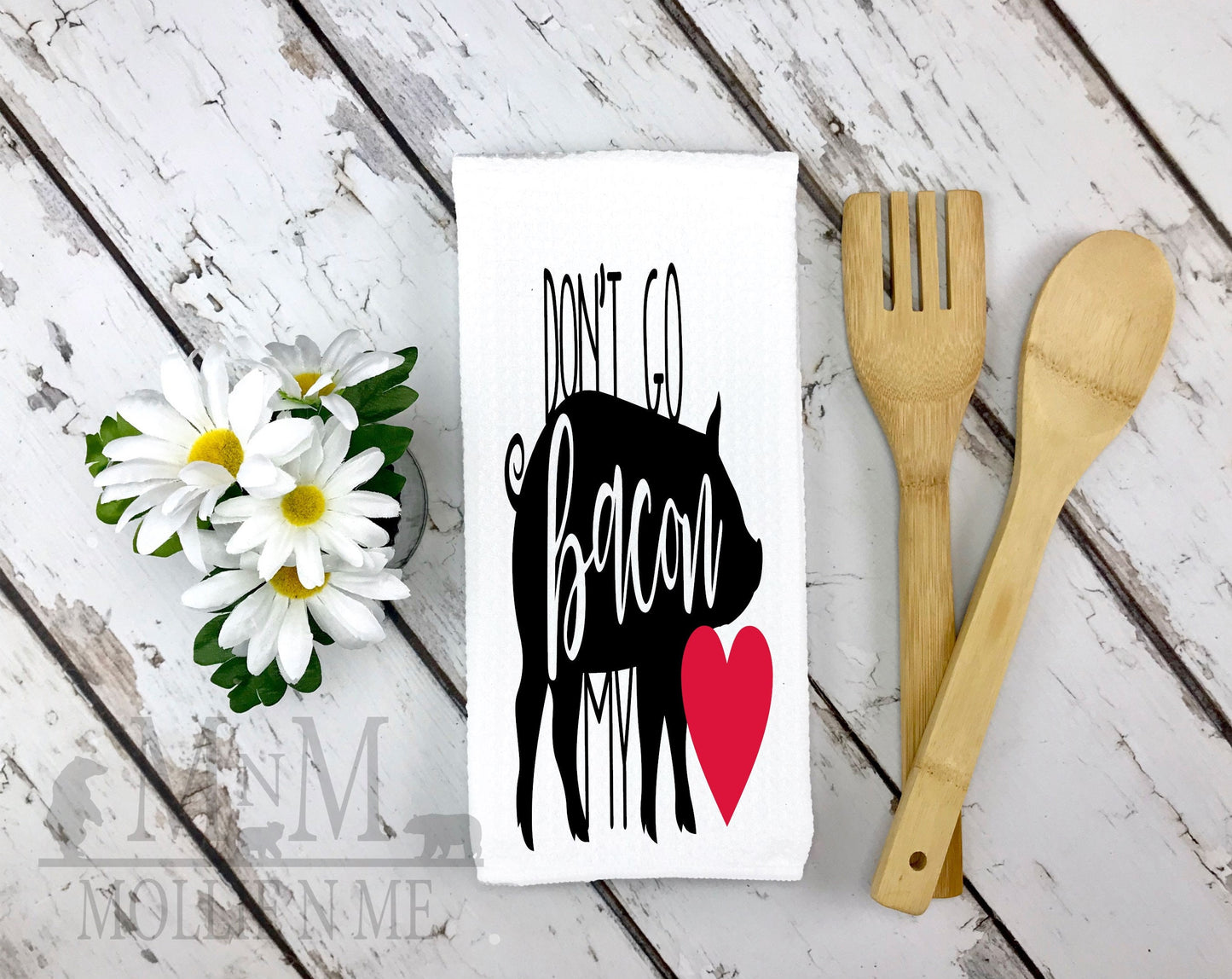 Don't Go Bacon My Heart Decorative Waffle Towel