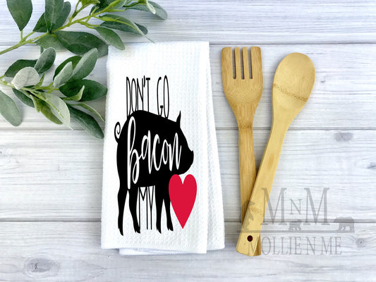 Don't Go Bacon My Heart Decorative Waffle Towel